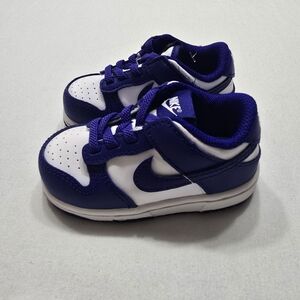 Nike Dunk Low Blue White Baby Toddler Size 5 Shoes
